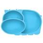 Imagem de Prato Com Ventosa de Silicone Resistente e Maleável Pode ir no microondas e congelador Com divisórias KaBaby Azul 1132A