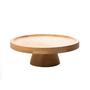 Imagem de Prato De Bolo Boleira Em Bambu Com Pé 18x6cm Redonda