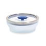 Imagem de Prato de microondas Anyday Cookware, vidro sem plástico, 400 ml, azul