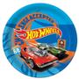 Imagem de Prato de papel hot wheels com 8 unid