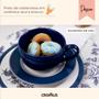 Imagem de Prato de Sobremesa em Cerâmica Azul e Branco Páscoa 20 cm 1un