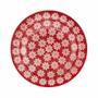 Imagem de Prato Fundo Floreal Renda Vermelha Cerâmica Oxford 23cm