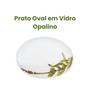 Imagem de Prato Oval Petisqueira Bandeja Raso Vidro Opalino Amarilis 33 cm L'Hermitage