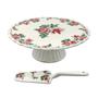 Imagem de Prato P/ Bolo Com Espatula Em Porcelana New Bone 