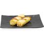 Imagem de Prato para Sushi Sashimi Retangular 20x14cm Preto Melamina Profissional Gourmet Mix Travessa para Servir
