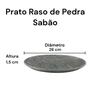 Imagem de Prato Raso Refeição Pedra Sabão 26 cm - 06 unidades