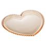 Imagem de Prato Wolff  Heart Pearl de Cristal Âmbar 25cm x 22cm x 2cm