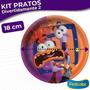 Imagem de Pratos Descartáveis de Papel para Aniversário Comemoração Divertidamente 2 - 8 Unidades - Festcolor
