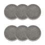 Imagem de Pratos Sobremesa Flat Gray Oxford 20cm - Kit 6 Peças