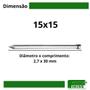 Imagem de Prego 15x15 Aço Sem Cabeça 100 Unidades Fikiss