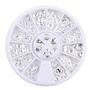 Imagem de Pregos De Metal Prateado Com 12 Conchas, Estrelas-do-mar E Flocos 3D Para Decoração De Unhas DIY.