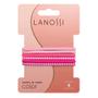 Imagem de Prendedor De Cabelo Lanossi Elástico Pink Com 6 Unidades