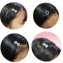 Imagem de Prendedor De Cabelo Pequeno Kit 4 Unid Metal Strass Franja