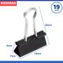 Imagem de Prendedor De Papel Binder Clip 19mm Caixa Com 40 Unidades YP7100