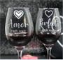 Imagem de Presente Namorados - 2 Taças para vinho personalizada Amor Perfeito