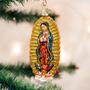 Imagem de Presentes espirituais de Natal do Velho Mundo Ornamentos de vidro soprados para a árvore de Natal Nossa Senhora de Guadalupe