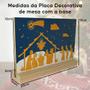 Imagem de Presépio Natalino Decorativo Natal Placa e Base Mesa 13x20cm