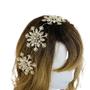 Imagem de Presilha Arranjo com Pedras Flor Brilhante para Penteado