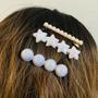 Imagem de Presilha Cabelo com Enfeite Boreal com 3 unidades