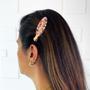 Imagem de Presilha De Cabelo Design Folha - Rosa E Transparente