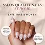 Imagem de Press On Nails Glamnetic Snowfall Amêndoa Semitransparente