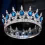 Imagem de Princesa Tiara Barroco Cristal Coroa Completa Rei Tiar Casamento Concurso Acessório De Jóias De