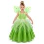 Imagem de Princesa Tinker Bell Fantasia para Meninas Crianças, Festa de Aniversário Fada Vestir-se, Especial Ocasião Vestido com Asas, Verde