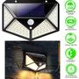 Imagem de Prisma Luminária Solar Original 100 LEDs com Sensor para Uso Externo