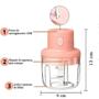 Imagem de Processador de Alimentos Elétrico Recarregável 250ml - Rosa