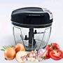 Imagem de Processador de Alimentos Manual de 500 ml semiautomatico 3 laminas fatiar,triturar,moer,deversos alimentos alho cebola