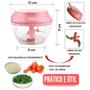 Imagem de Processador De Alimentos Manual Triturador Com 3 Lâminas