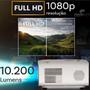 Imagem de Projetor Datashow Android Full HD 10200 Lumens Wi-Fi Bluetooth HDMI Knup PJ006 + Suporte de Celular