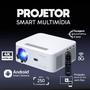 Imagem de Projetor Portátil 4K  Wi-Fi e Bluetooth Espelhamento Sem Fio Android e iOS Full HD Branca