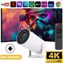 Imagem de Projetor smart 4K para home theater, com excelente qualidade de imagem e som.