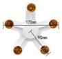 Imagem de Prolongador Adaptador Extensor Bocal Lâmpada E27 - 5 Lâmpadas - 5x1 - 5 em 1 - Multiplo - Quintuplo