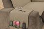 Imagem de Protetor capa para sofá king de 2 e 3 lugares em dupla face tecido impermeável em viés e matelado com porta objetos largura dos assentos de 1,20m e 1,