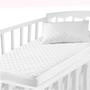 Imagem de Protetor Colchão Impermeavel Berço Padrão Americano Anti Xixi Bebe Capa Protetora Segura Branca