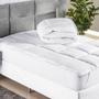 Imagem de Protetor Colchão Pillow Top Premium Casal Padrão MicroPercal 200 Fios Macio Camada Proteção - Branco