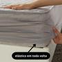 Imagem de Protetor Colchão Solteiro Com Capa Travesseiro Impermeável Cinza
