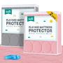 Imagem de Protetor de Bebê Impermeável Biloban para Playmat - Pacote com 2 Unidades (Cinza e Rosa)