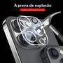 Imagem de Protetor de Lente de Câmera para iPhone 15/14/13/12/11 - Kit com 3 Unidades de Vidro Temperado