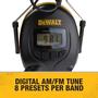 Imagem de Protetor de Ouvido DEWALT DPG15 AM/FM Digital - com Conexão AUX