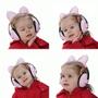 Imagem de Protetor de ouvido do bebê Muffs por 3 meses a 2+ anos de proteção auditiva de redução de ruído para crianças e crianças com orelha de gato. (Rosa)