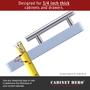 Imagem de Protetor de Porta Cabinet Hero Slimline Transparente (24cm) - Pacote com 4
