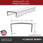 Imagem de Protetor de Porta Cabinet Hero Slimline Transparente (24cm) - Pacote com 4
