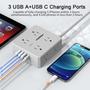 Imagem de Protetor de sobretensão Power Strip POWRUI de 10 pés com 8 tomadas e 4 USB
