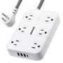 Imagem de Protetor de sobretensão Power Strip SHARP 6 tomadas 4 portas USB
