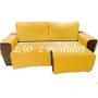 Imagem de protetor de sofa assento 2,50 2 módulos retrátil e reclinável forrado(medida total do sofa 3,00 2modulos)