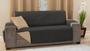Imagem de Protetor de sofá impermeavel ultrassonico king 3 lugares 1,8m preto e caqui