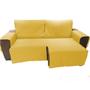Imagem de protetor de sofa retratil 2,10 largura total do sofa com 2 modulos(forrado com fixador para prender no sofa)